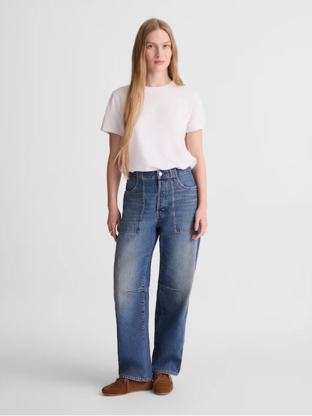 Madewell The Darted Barrel-Leg Jean